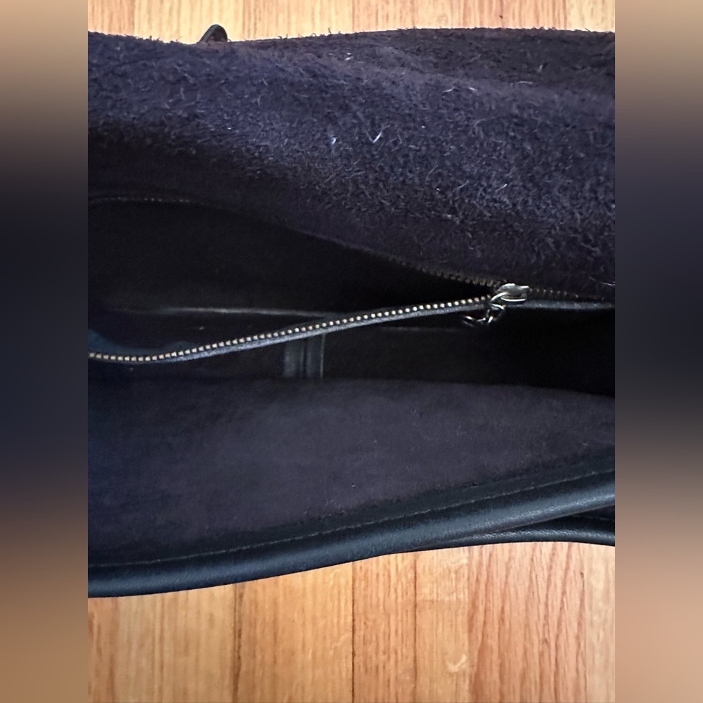 Vintage Coach Compartment Crossbody Bag Black Leather - Picture 10 of 16